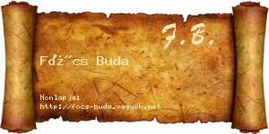 Föcs Buda névjegykártya